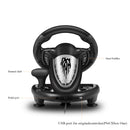 Pxn v3ii gaming volante pedal vibração controlador de jogo de corrida para xbox um para pc para ps3 ps4 para n-switch