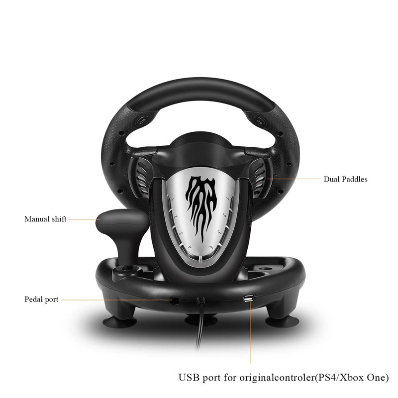 Pxn v3ii gaming volante pedal vibração controlador de jogo de corrida para xbox um para pc para ps3 ps4 para n-switch