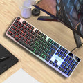 Teclado com Fio K35 Retroiluminado – 104 Teclas | Compatível com PC e Notebook