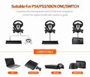 Pxn v3ii gaming volante pedal vibração controlador de jogo de corrida para xbox um para pc para ps3 ps4 para n-switch