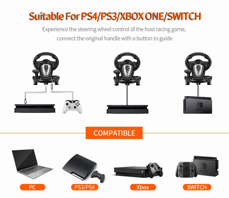 Pxn v3ii gaming volante pedal vibração controlador de jogo de corrida para xbox um para pc para ps3 ps4 para n-switch