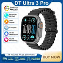 2025 novo original dt ultra 3 relógio inteligente homem 49mm amoled 32g rom chat gpt nfc bússola bt chamada esporte gps pista relógio esportivo feminino