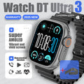 Novo dtultra 3 smartwatch 2.01 "tela amoled 32gb mp3 player bluetooth rede compartilhamento app loja inteligente ai relógio masculino 2025 original