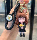 3d harried potter pvc chaveiro brinquedo hermione granger malfoy ron dobby voldemort snape brinquedo figuras festa chaveiros crianças presentes brinquedos