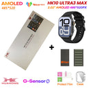 2025 hk10 ultra 3 max relógio inteligente original 4gb rom ai robô compartilhamento de rede amoled nfc bússola gps smartwatch para iso android