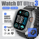 Novo dtultra 3 smartwatch 2.01 "tela amoled 32gb mp3 player bluetooth rede compartilhamento app loja inteligente ai relógio masculino 2025 original