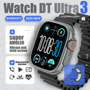 Dt ultra 3 smartwatch tela amoled 4gb mp3 mp4 player bluetooth rede compartilhamento app loja chatgpt inteligente ai relógio masculino sportwatch