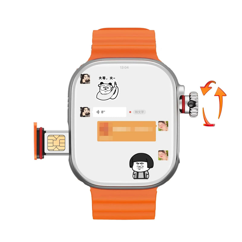 All-link Network smartwatch CDS9 4G 256GB de armazenamento, câmera rotativa integrada, aplicativo GPS WIFI, rastreador de frequência cardíaca, relógio esportivo
