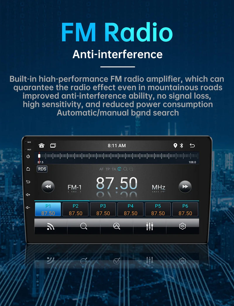 7/9/10 polegada universal android 13 rádio do carro 64g autoradio android 2 din rádio do carro gps bt central multimídia sistemas de carro inteligente
