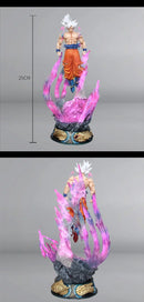 Dragon ball anime figura 25cm son goku ultra instinto super saiyan estatueta estátua de pvc modelo ornamento coleção presente brinquedo