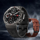 2025 novo relógio inteligente militar embutido gps bússola barométrica altímetro 5atm à prova dwaterproof água esporte smartwatch masculino chamada bluetooth