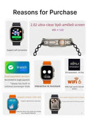 HK10 ULTRA-A 2.02 polegadas Novo relógio de inteligência multifuncional Bluetooth Compartilhamento de rede Navegação GPS NFC e pagamento duplo