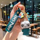 3d harried potter pvc chaveiro brinquedo hermione granger malfoy ron dobby voldemort snape brinquedo figuras festa chaveiros crianças presentes brinquedos