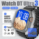 Dt ultra 3 smartwatch tela amoled 4gb mp3 mp4 player bluetooth rede compartilhamento app loja chatgpt inteligente ai relógio masculino sportwatch