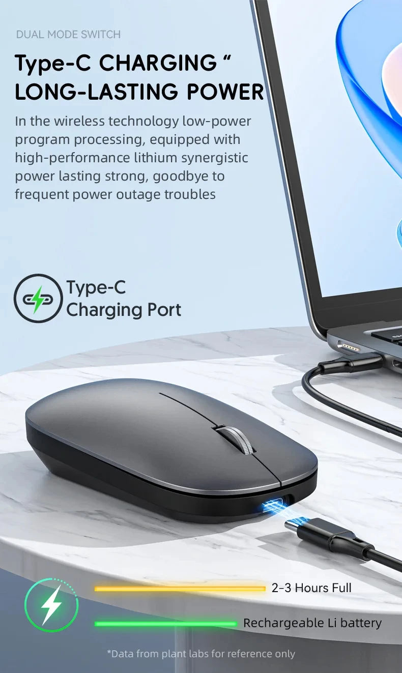 Xiaomi mouse sem fio tipo-c carregamento silencioso clique portátil escritório ergonômico portátil universal leve jogo de escritório sem ruído