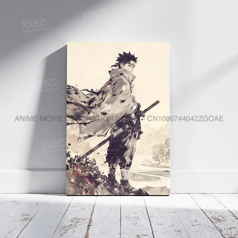 Anime uzumaki naruto lona hd imprime imagem uchiha sasuke arte de parede pintura decoração para casa hatake kakashi cartaz sem moldura
