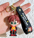 3d harried potter pvc chaveiro brinquedo hermione granger malfoy ron dobby voldemort snape brinquedo figuras festa chaveiros crianças presentes brinquedos