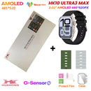 2025 hk10 ultra 3 max relógio inteligente original 4gb rom ai robô compartilhamento de rede amoled nfc bússola gps smartwatch para iso android