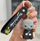 3d harried potter pvc chaveiro brinquedo hermione granger malfoy ron dobby voldemort snape brinquedo figuras festa chaveiros crianças presentes brinquedos