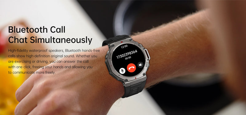 2025 novo relógio inteligente militar embutido gps bússola barométrica altímetro 5atm à prova dwaterproof água esporte smartwatch masculino chamada bluetooth
