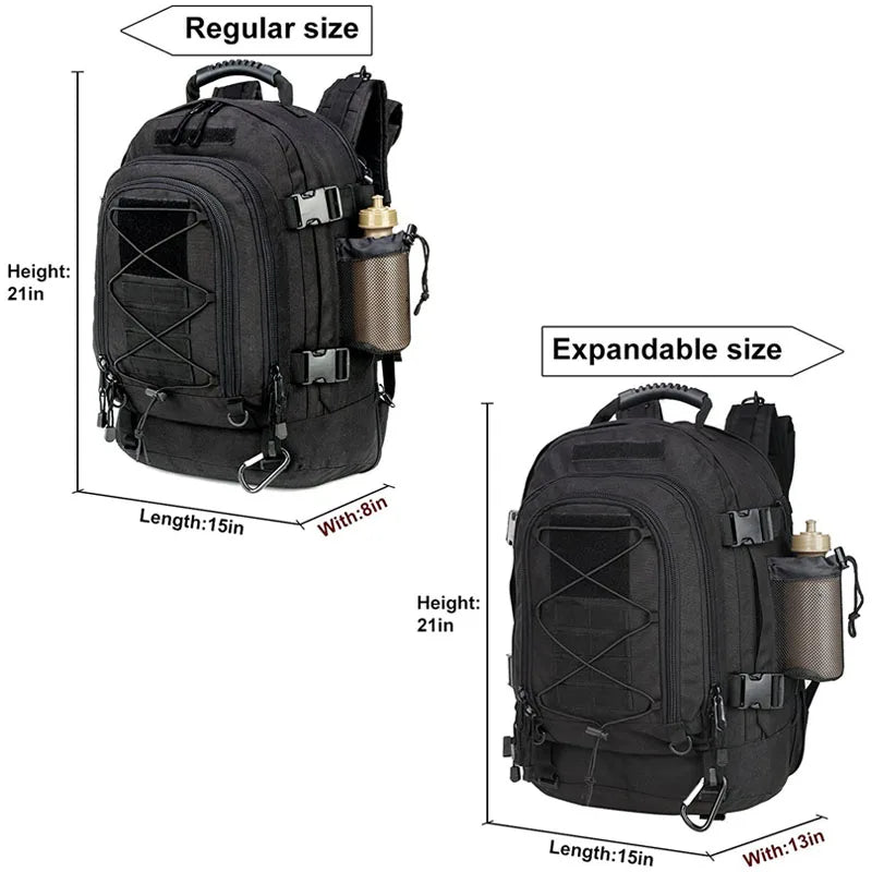 LQARMY-Militar Tático Mochila, Exército Molle Assalto Mochila, Viagem ao ar livre Caminhadas Mochilas, Camping e Caça, 60L