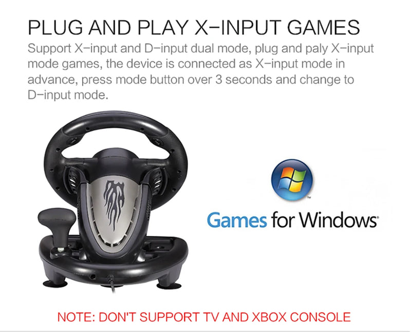 Pxn v3ii gaming volante pedal vibração controlador de jogo de corrida para xbox um para pc para ps3 ps4 para n-switch