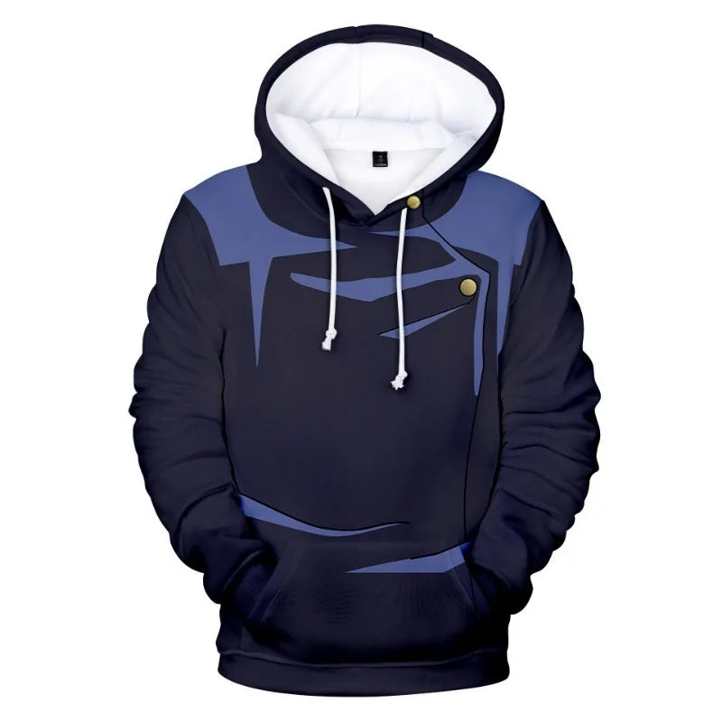Pulôver com Capuz Masculino 3D Anime 2024 – Casual, Solto, Estilo Harajuku