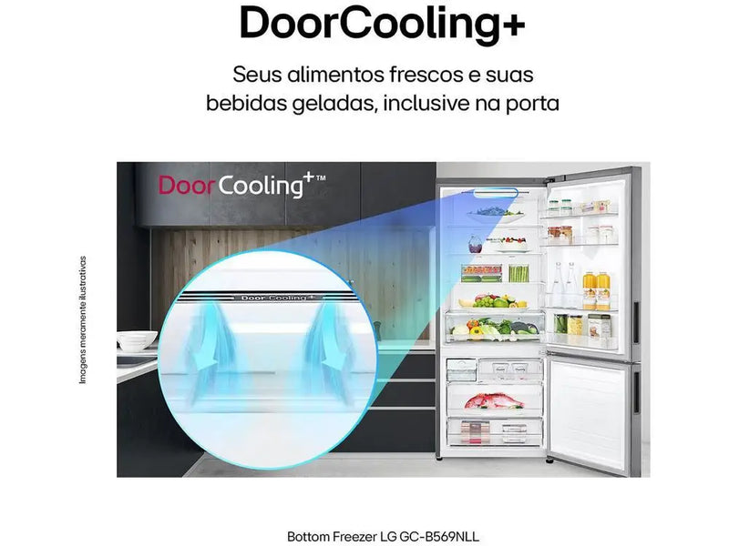 Geladeira/Refrigerador LG Frost Free Smart Inverse - 110V