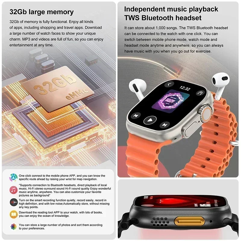 2025 novo original dt ultra 3 relógio inteligente homem 49mm amoled 32g rom chat gpt nfc bússola bt chamada esporte gps pista relógio esportivo feminino