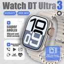 Dt ultra 3 smartwatch tela amoled 4gb mp3 mp4 player bluetooth rede compartilhamento app loja chatgpt inteligente ai relógio masculino sportwatch