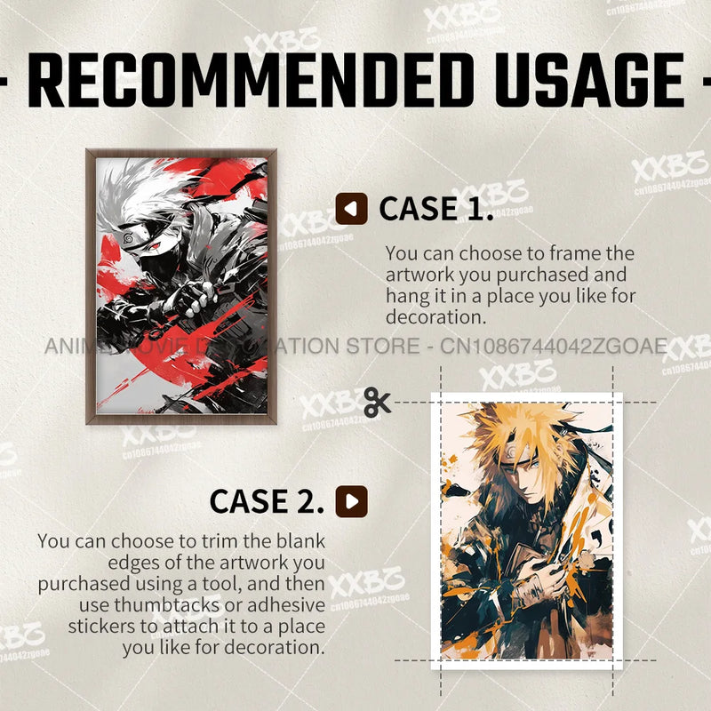 Anime uzumaki naruto lona hd imprime imagem uchiha sasuke arte de parede pintura decoração para casa hatake kakashi cartaz sem moldura