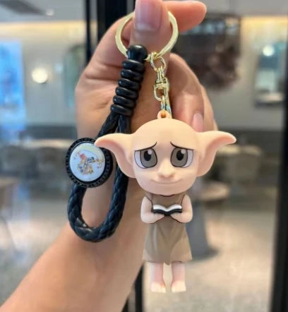 3d harried potter pvc chaveiro brinquedo hermione granger malfoy ron dobby voldemort snape brinquedo figuras festa chaveiros crianças presentes brinquedos
