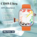 Original 4g relógio inteligente cds9 rotação puxar câmera gps wifi rastreador de freqüência cardíaca 256gb armazenamento download aplicação relógio esportivo