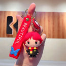 3d harried potter pvc chaveiro brinquedo hermione granger malfoy ron dobby voldemort snape brinquedo figuras festa chaveiros crianças presentes brinquedos