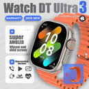 Dt ultra 3 smartwatch tela amoled 4gb mp3 mp4 player bluetooth rede compartilhamento app loja chatgpt inteligente ai relógio masculino sportwatch