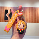 3d harried potter pvc chaveiro brinquedo hermione granger malfoy ron dobby voldemort snape brinquedo figuras festa chaveiros crianças presentes brinquedos