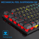 Teclado mecânico retroiluminado com 104 teclas, teclado para jogos com fio, à prova d'água, luminoso, conjunto de teclado e mouse para gamer, pc, laptop, escritório
