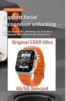 Original 4g relógio inteligente cds9 rotação puxar câmera gps wifi rastreador de freqüência cardíaca 256gb armazenamento download aplicação relógio esportivo