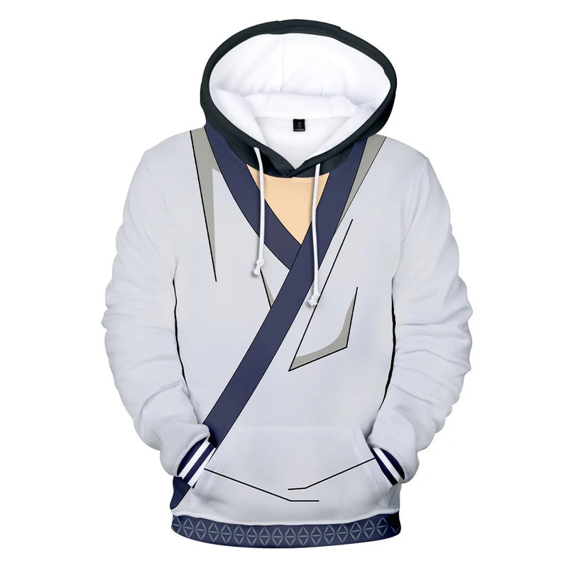 Pulôver com Capuz Masculino 3D Anime 2024 – Casual, Solto, Estilo Harajuku