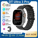 2025 novo original dt ultra 3 relógio inteligente homem 49mm amoled 32g rom chat gpt nfc bússola bt chamada esporte gps pista relógio esportivo feminino