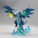 Pokémon Gk Super Charizard X Figura Anime, Pet Azul, Estátua Modelo Conversível Elfo, Decoração Desktop, Brinquedos de Aniversário para Crianças, 18cm