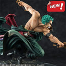 One Piece Anime Action Figure, GK Roronoa Zoro, Três Lâminas, Manga Sa-maximum, Estátua, Modelo de Coleção, Brinquedo, Quente, 10cm