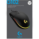 Logitech g102 mouse usb com fio mouse para jogos 8000 dpi tela de efeito óptico arco-íris para computador pc/mac e laptop