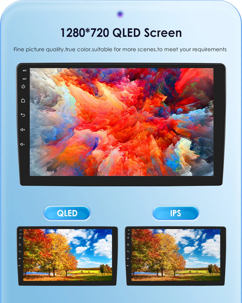 1 din android rádio estéreo do carro 10.1 girar tela de toque removível para universal carplay navegação gps bluetooth wifi autoradio