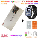 2025 hk10 ultra 3 max relógio inteligente original 4gb rom ai robô compartilhamento de rede amoled nfc bússola gps smartwatch para iso android