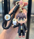 3d harried potter pvc chaveiro brinquedo hermione granger malfoy ron dobby voldemort snape brinquedo figuras festa chaveiros crianças presentes brinquedos