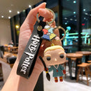 3d harried potter pvc chaveiro brinquedo hermione granger malfoy ron dobby voldemort snape brinquedo figuras festa chaveiros crianças presentes brinquedos