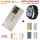 2025 hk10 ultra 3 max relógio inteligente original 4gb rom ai robô compartilhamento de rede amoled nfc bússola gps smartwatch para iso android