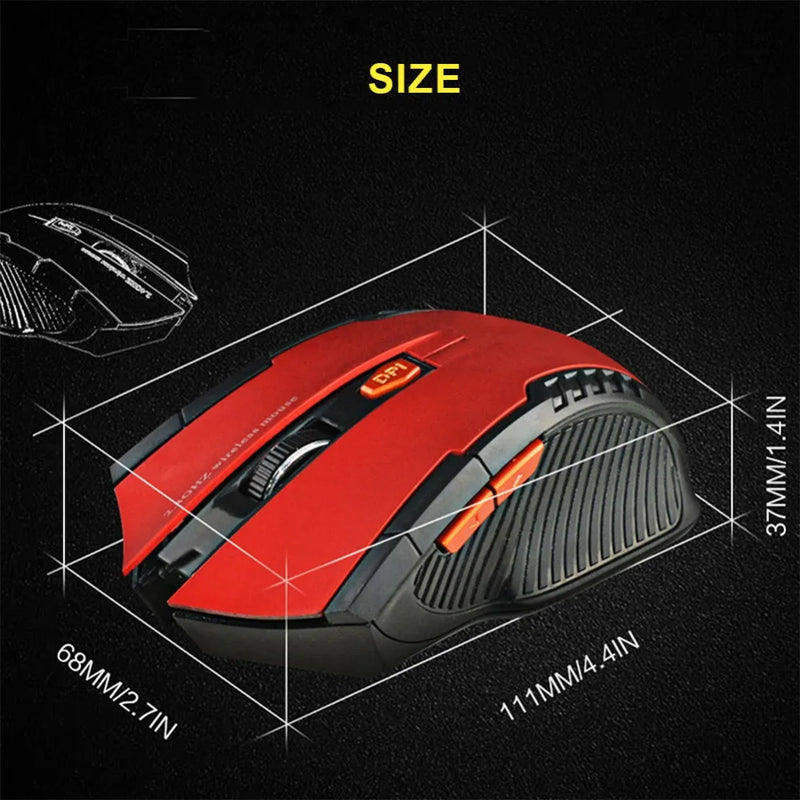 113 mouse sem fio 2.4ghz mouse óptico sem fio com receptor usb mouse sem fio portátil de 6 botões para laptops