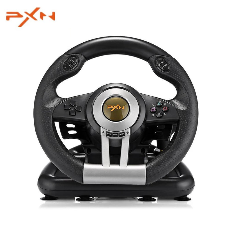 Pxn v3ii gaming volante pedal vibração controlador de jogo de corrida para xbox um para pc para ps3 ps4 para n-switch